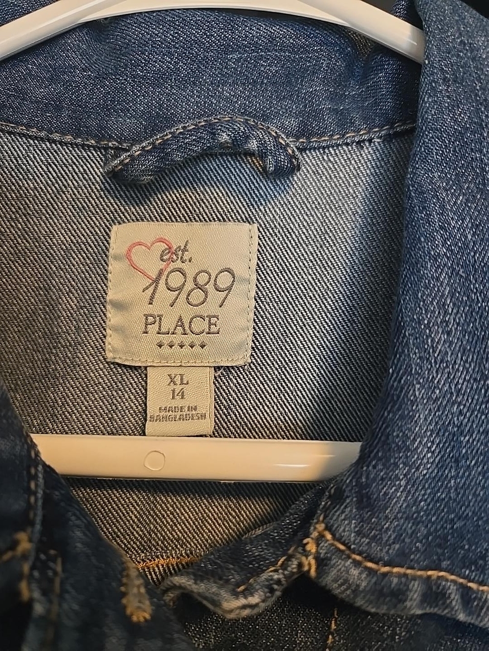 1989 Place Kids Blue Denim Jean Jacket - Picture 2 of 5